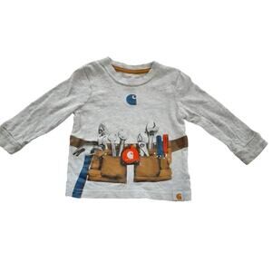 Carhartt Tool Belt Long Sleeve Graphic T Shirt Boys 9mo Construction Costume